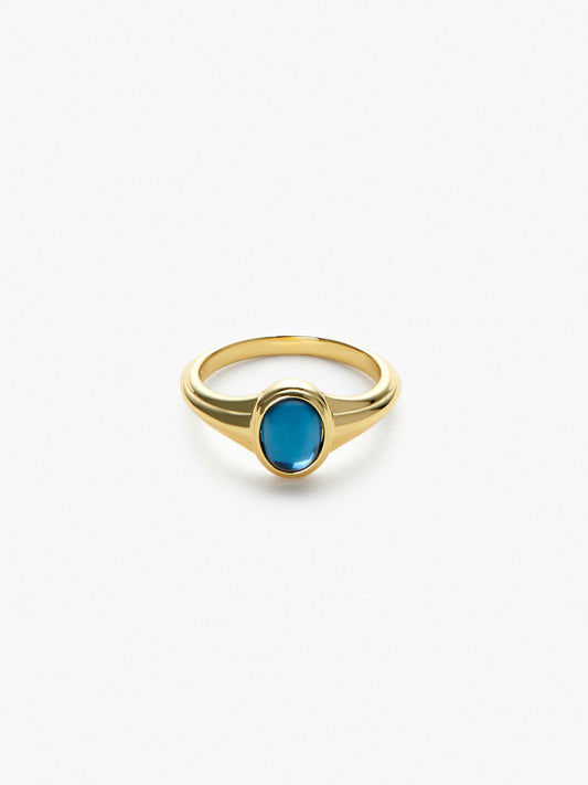 Ana Luisa Jewelry Rings Statement Rings Glass Ring Mazie Gold