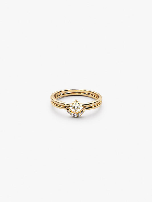 Ana Luisa Jewelry Rings Statement Rings Moon And Star Rings Sky Set Gold