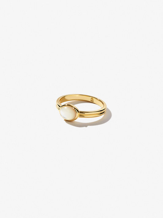 Ana Luisa Jewelry Rings Statement Rings Mother Of Pearl Ring Rae Gold