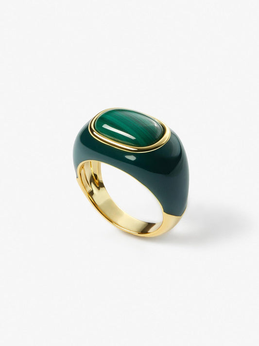 Ana Luisa Jewelry Rings Statement Rings Statement Ring Lennon Malachite Gold