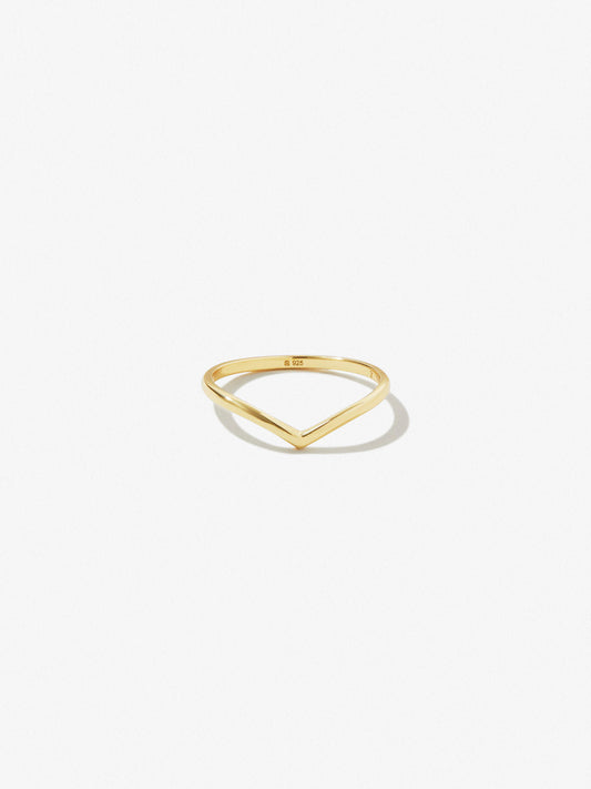Ana Luisa Jewelry Rings Thin Bands Curved Gold Ring Valerie Silver