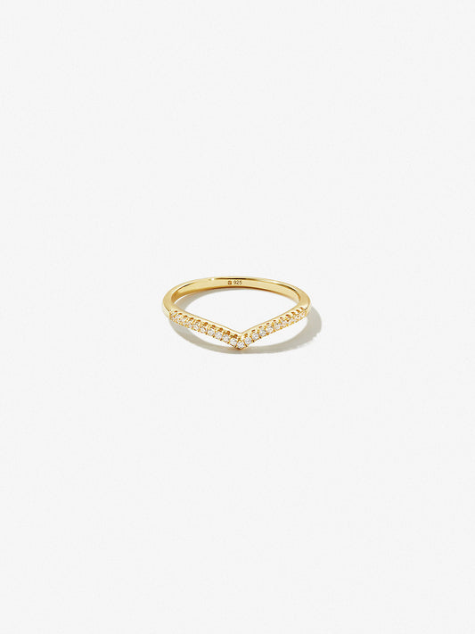 Ana Luisa Jewelry Rings Thin Bands Curved Pave Ring Mallory Silver
