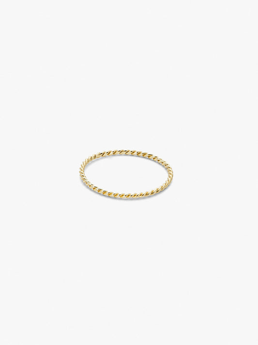 Ana Luisa Jewelry Rings Thin Bands Gold Band Ring Gold Twist Ring Solid Gold