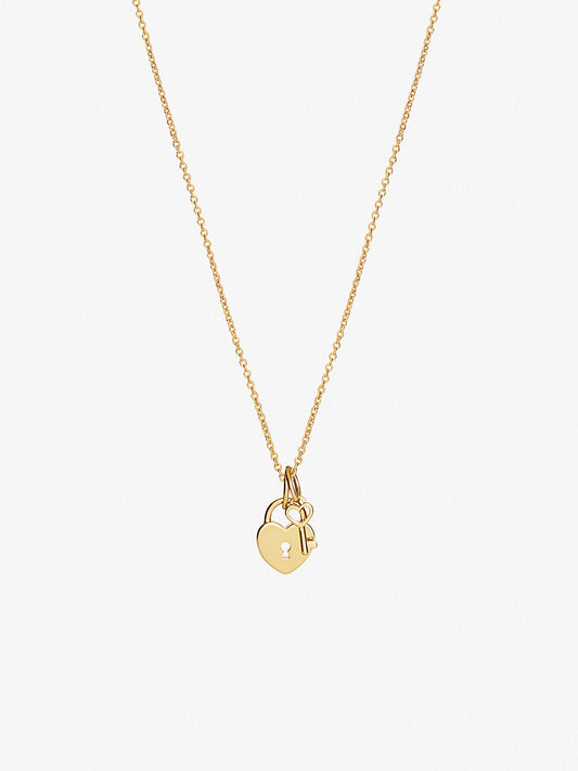 Ana Luisa Jewerly Co Creation Joy Pendant Necklace Heart Lock Necklace Joy Gold
