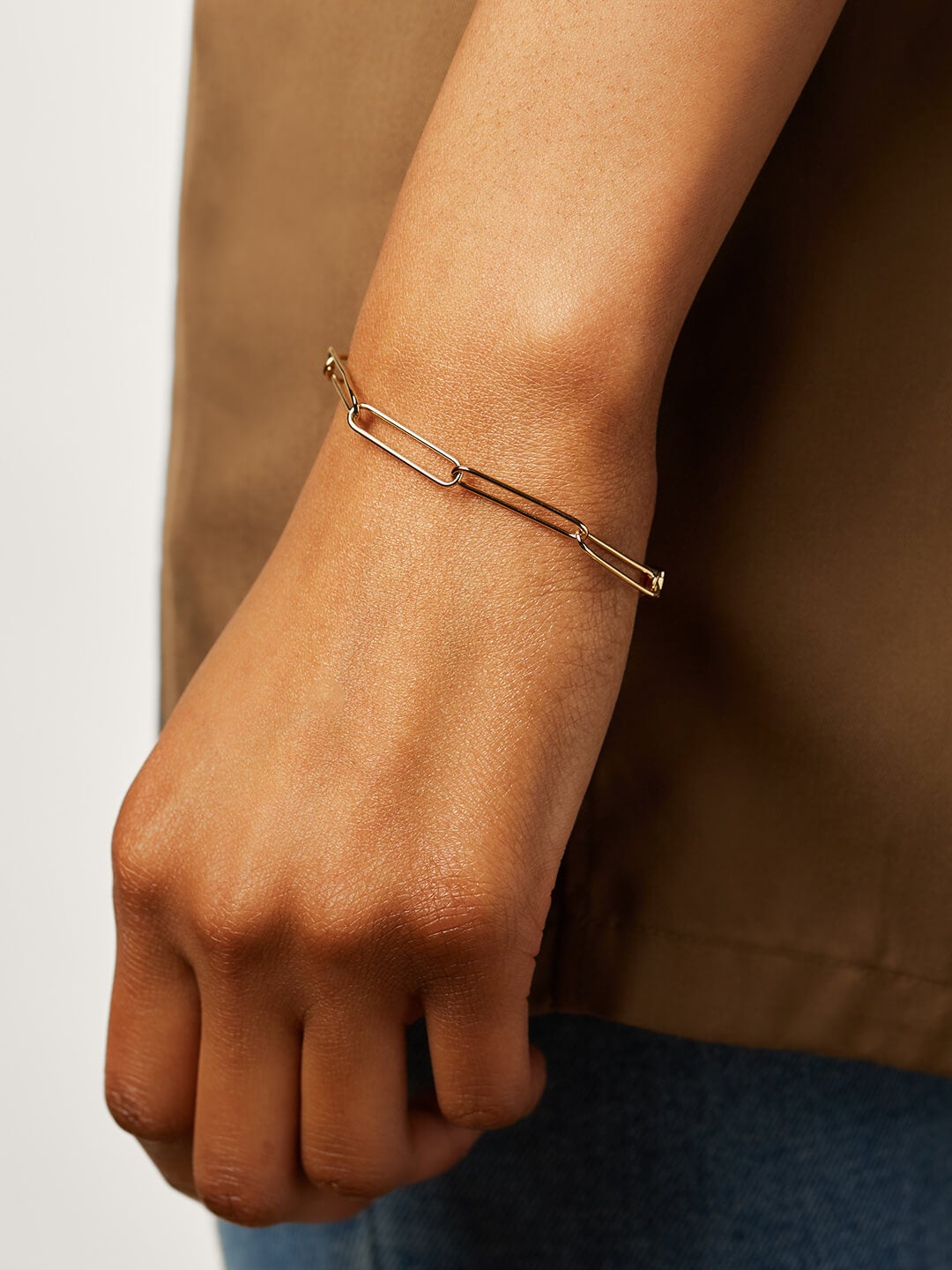Ana Luisa Bracelets Chain Bracelet Paper Clip Chain Bracelet David Gold
