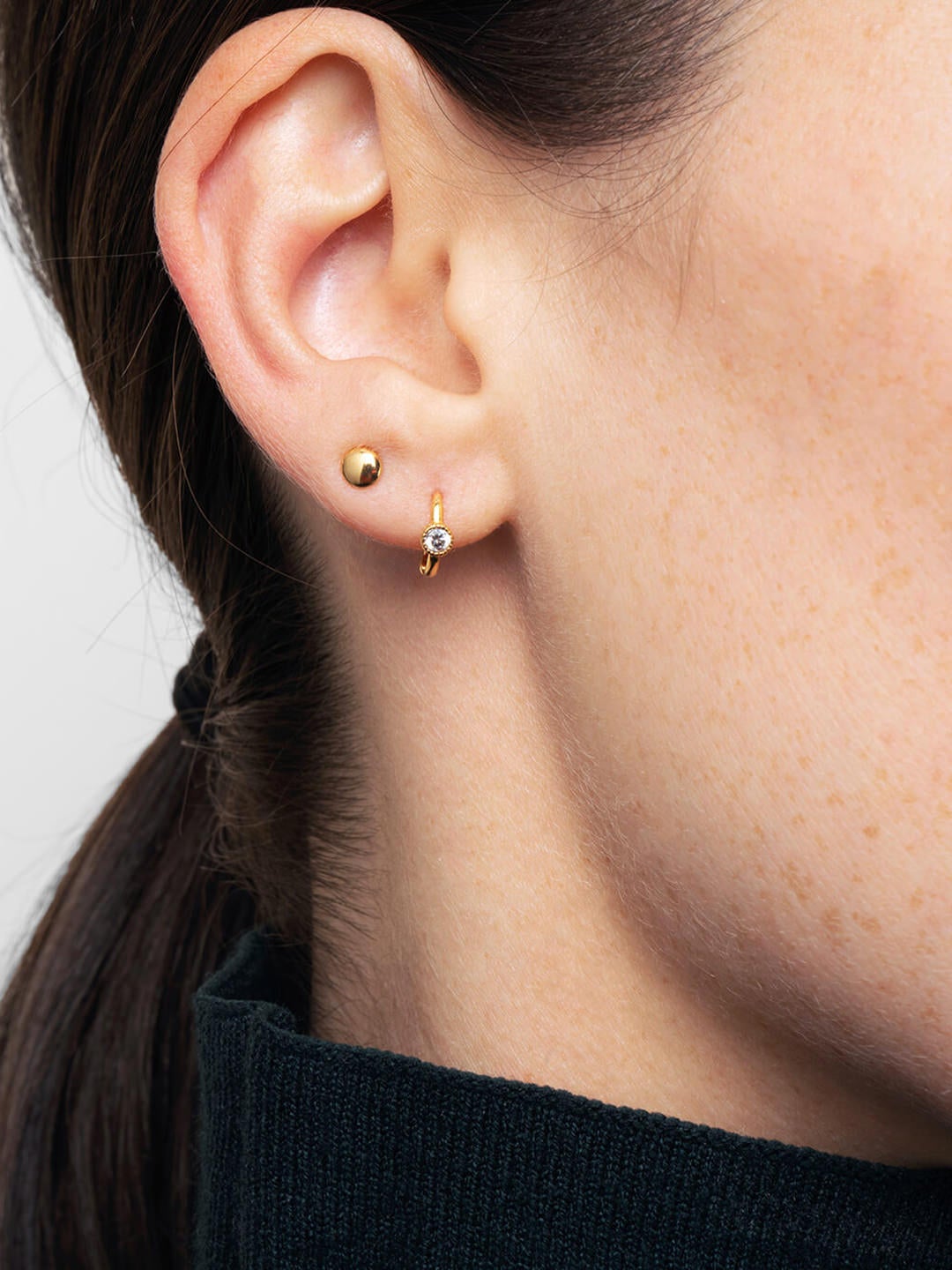 Ana Luisa Earrings Hoop Earrings Gold Huggie Hoops Milo Gold