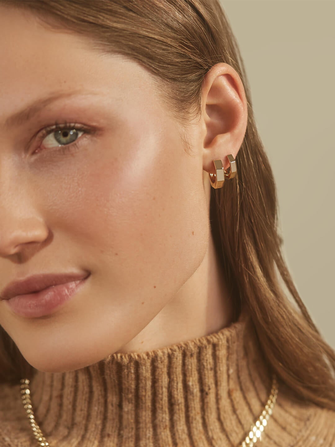 Ana Luisa Earrings Hoop Earrings Hardware Hoop Earrings Octo Small Gold