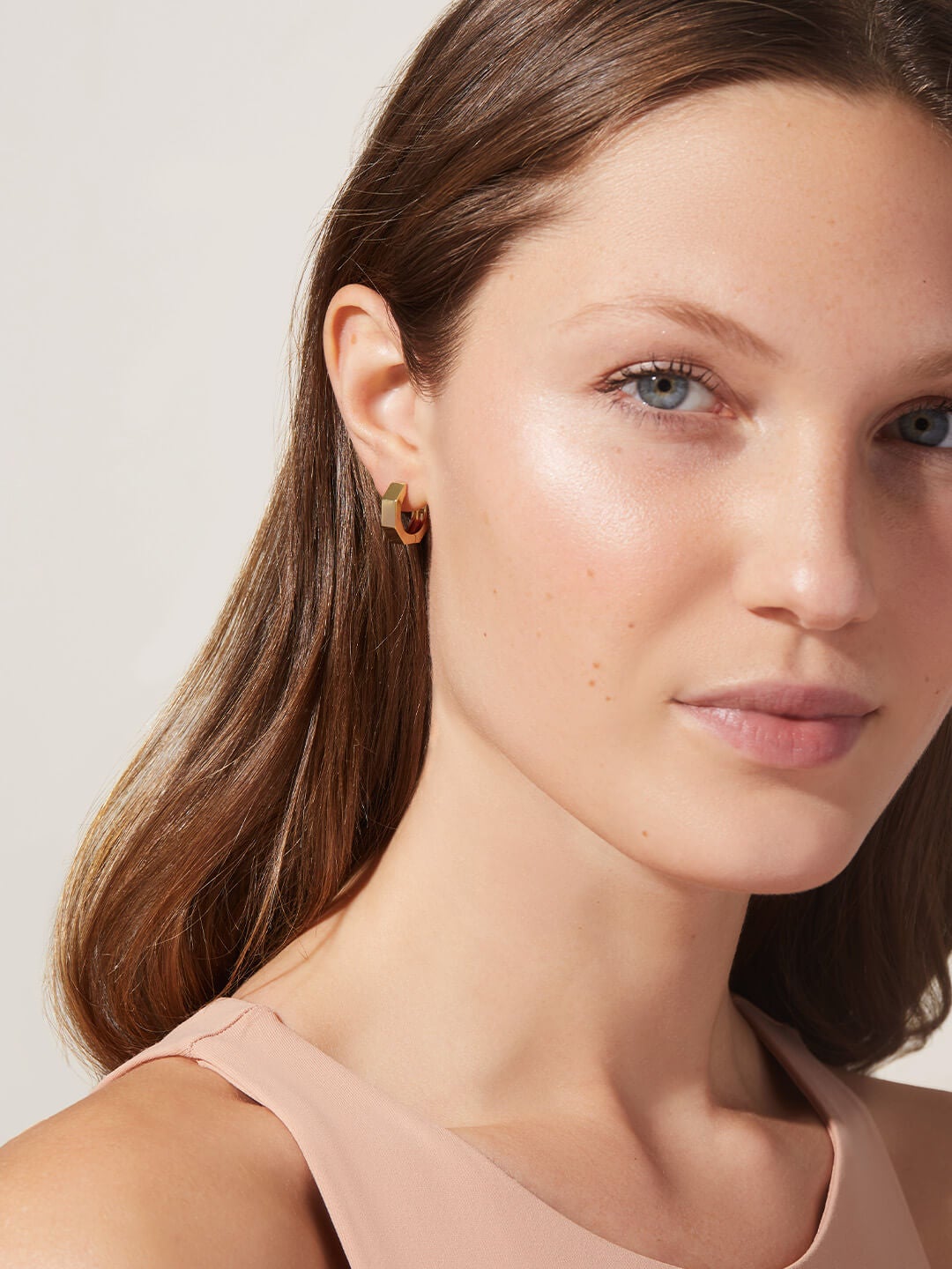 Ana Luisa Earrings Hoop Earrings Hardware Hoop Earrings Octo Small Gold