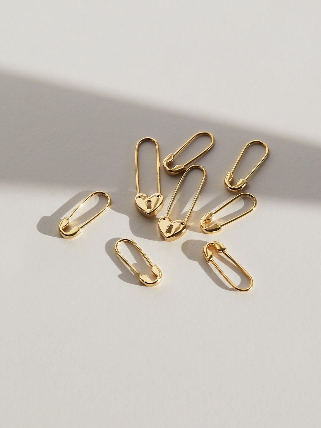 Ana Luisa Jewelry Earrings Drop Earrings Heart Safety Pin Earrings Kora Silver Gold