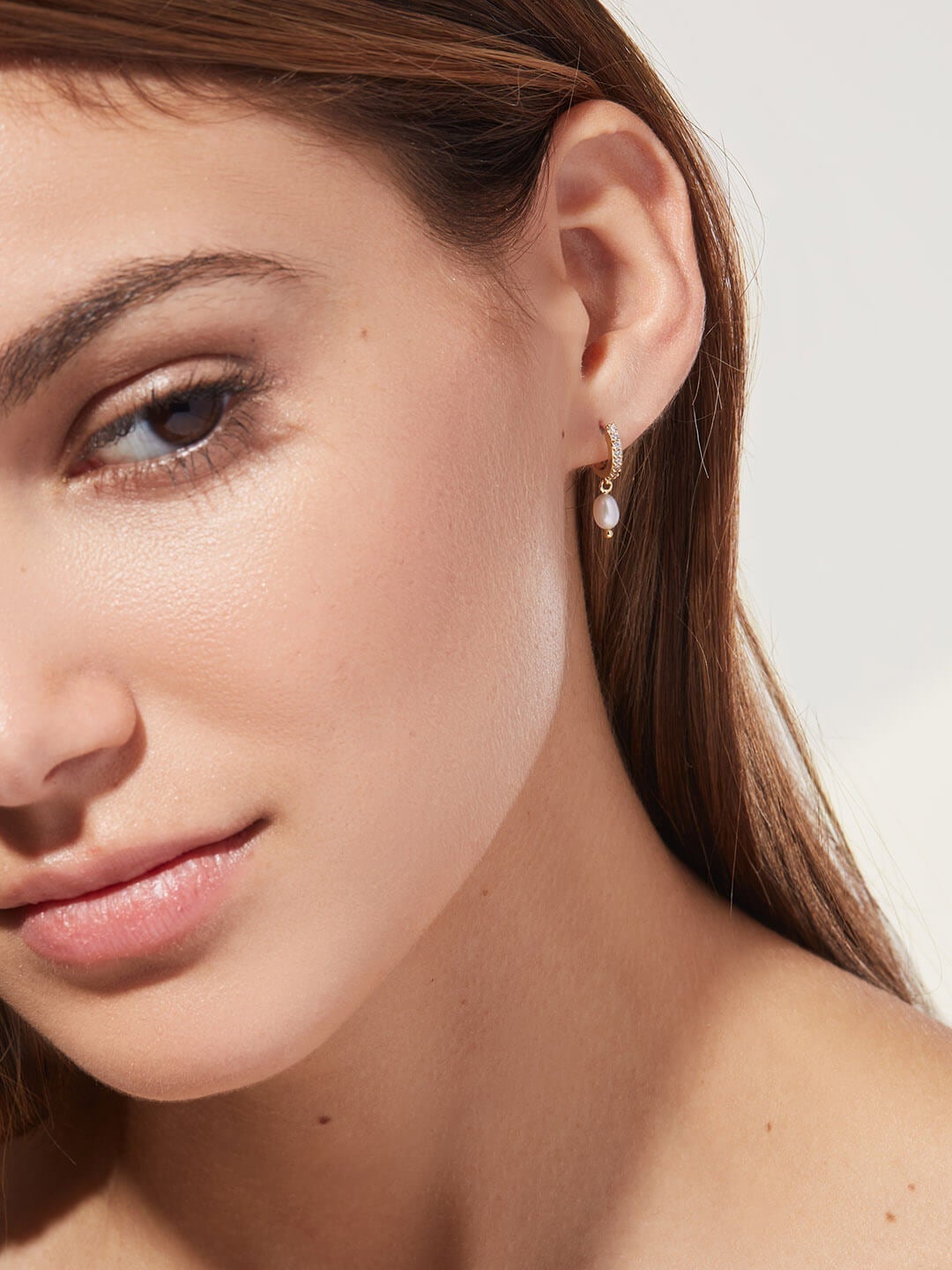 Ana Luisa Jewelry Earrings Hoop Earrings Pearl Drop Hoops  Rachel Gold
