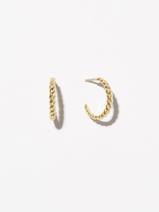 Ana Luisa Jewelry Earrings Hoops Earrings Gold Twist Hoops Vivi Gold Silver