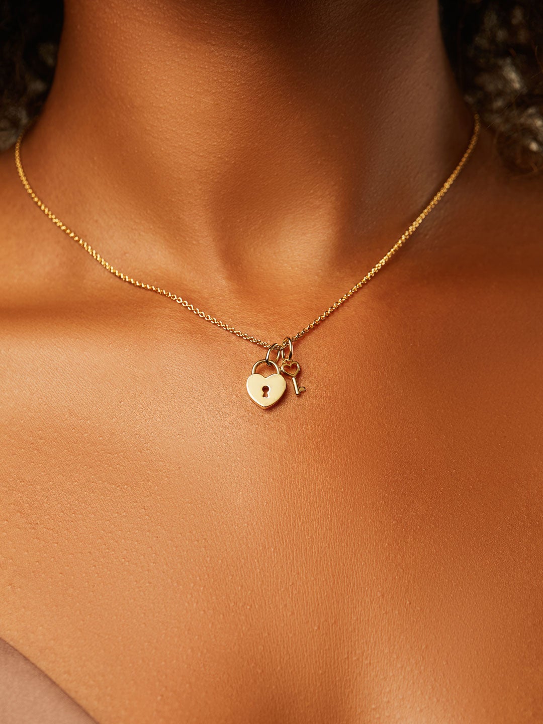 Ana Luisa Jewerly Co Creation Joy Pendant Necklace Heart Lock Necklace Joy Gold