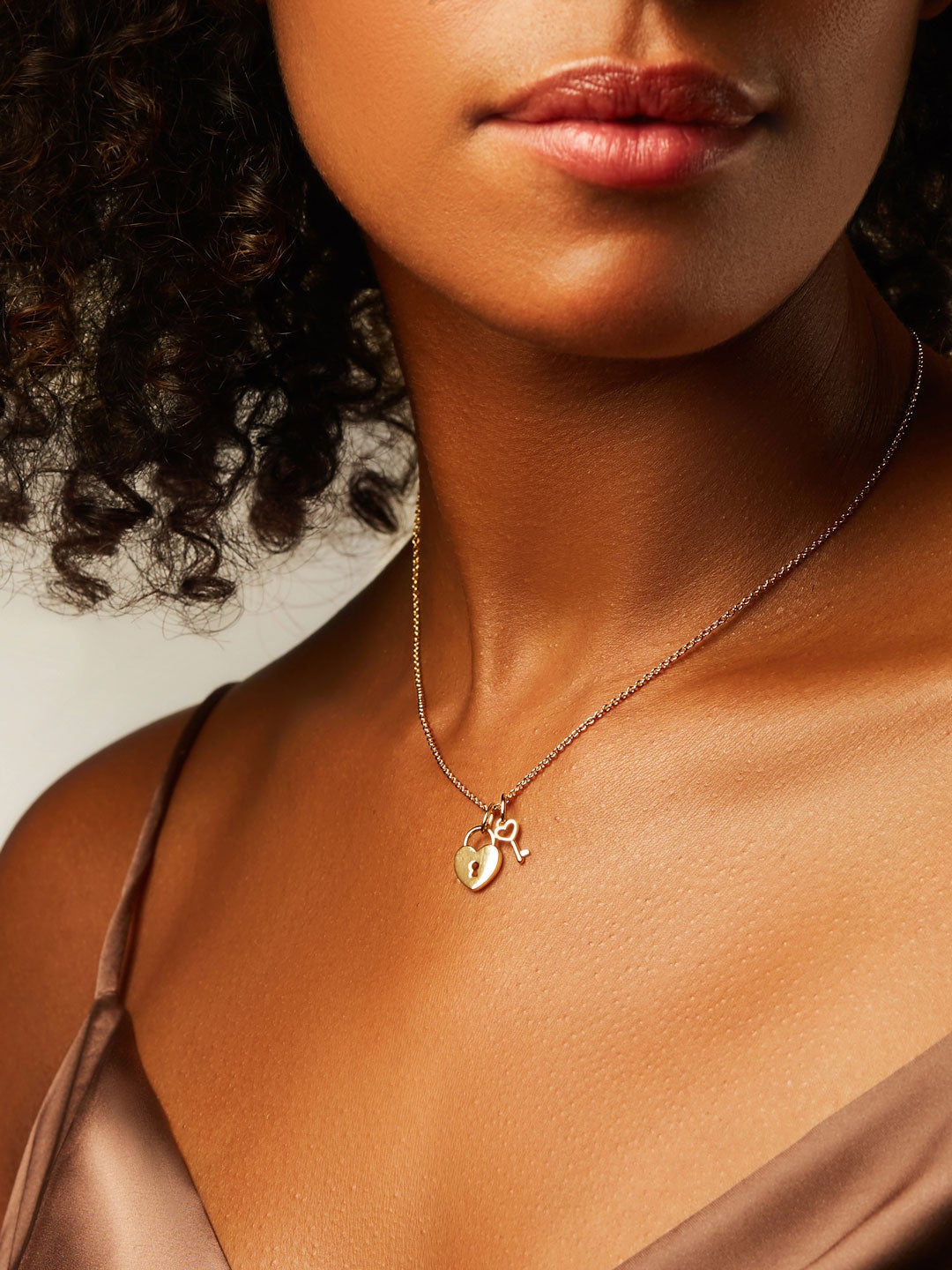 Ana Luisa Jewerly Co Creation Joy Pendant Necklace Heart Lock Necklace Joy Gold
