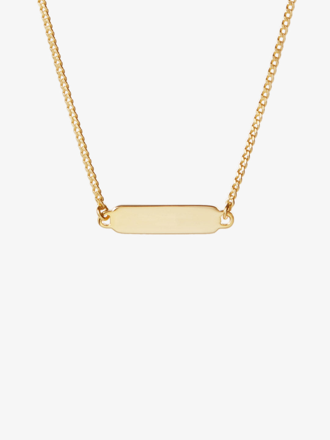 Ana Luisa Jewelry Pendant Engravable Gold Bar Necklace Id Slim Silver